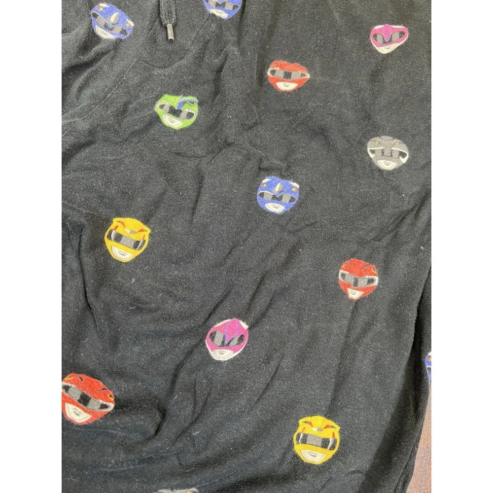 Mighty Morphin Power Rangers Loot Wear Pajama Pants Men's 3XL Black Lounge - Picture 2 of 6